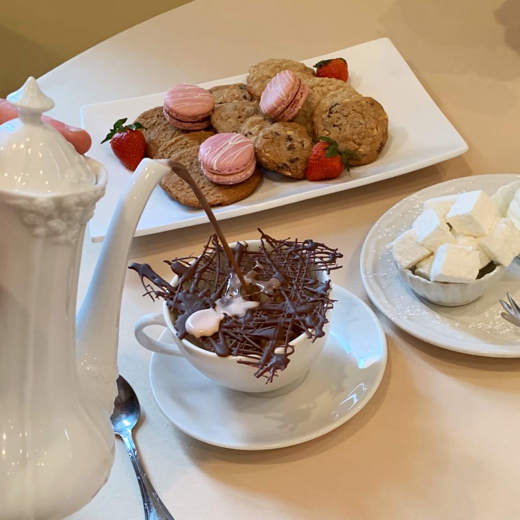 Our cookies and hot cocoa service